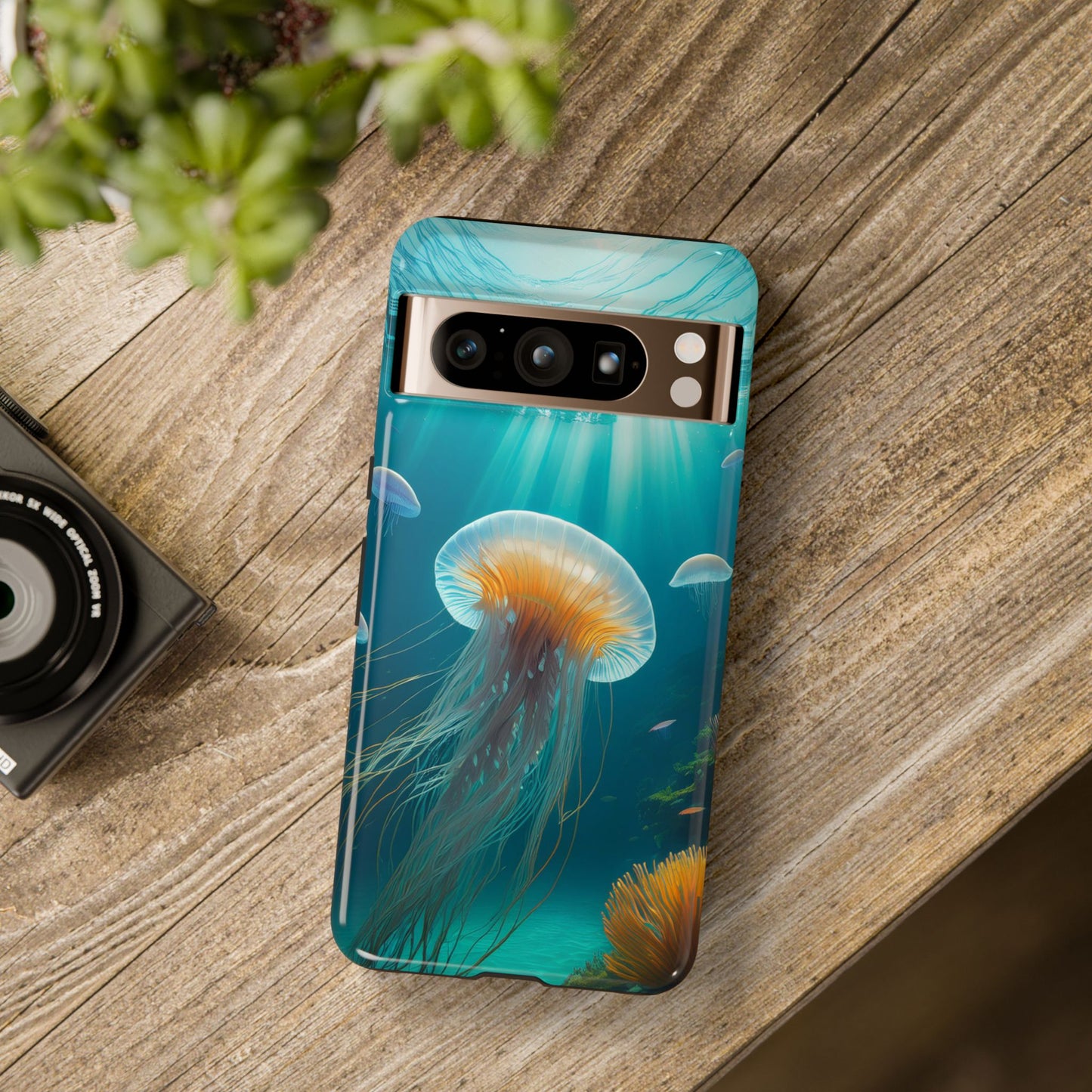 Elegant Jellyfish Google Pixel Case - Fits Pixel 8 Pro Pixel 8 Pixel 7 Pixel 6 Pro Pixel 6 Pixel 5 - Unique Ocean-Inspired Phone Cover Gift