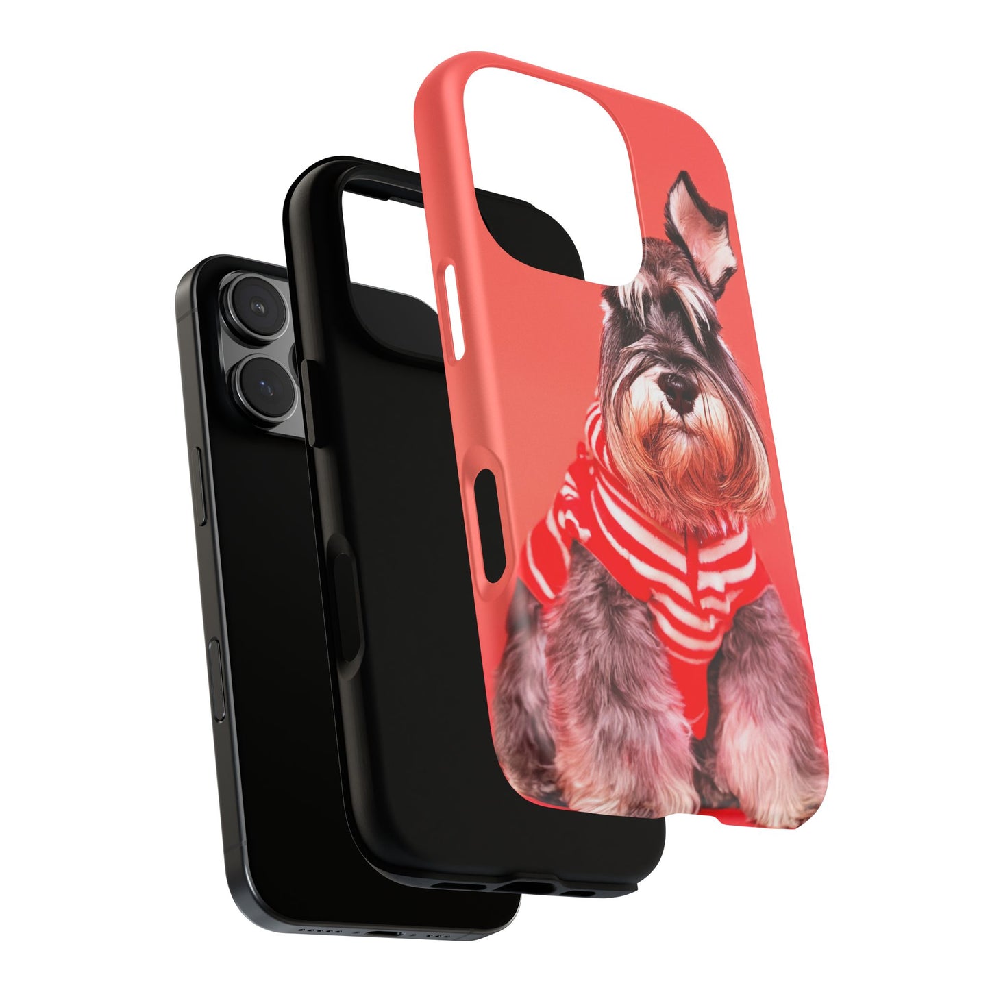 Schnauzer Dog iPhone Case - Fits iPhone 8, X, XR, 11, 12, 13, 14, 15, 16 Pro, Plus, Max & Mini - Cute Pet Lover Gift - Durable Cover