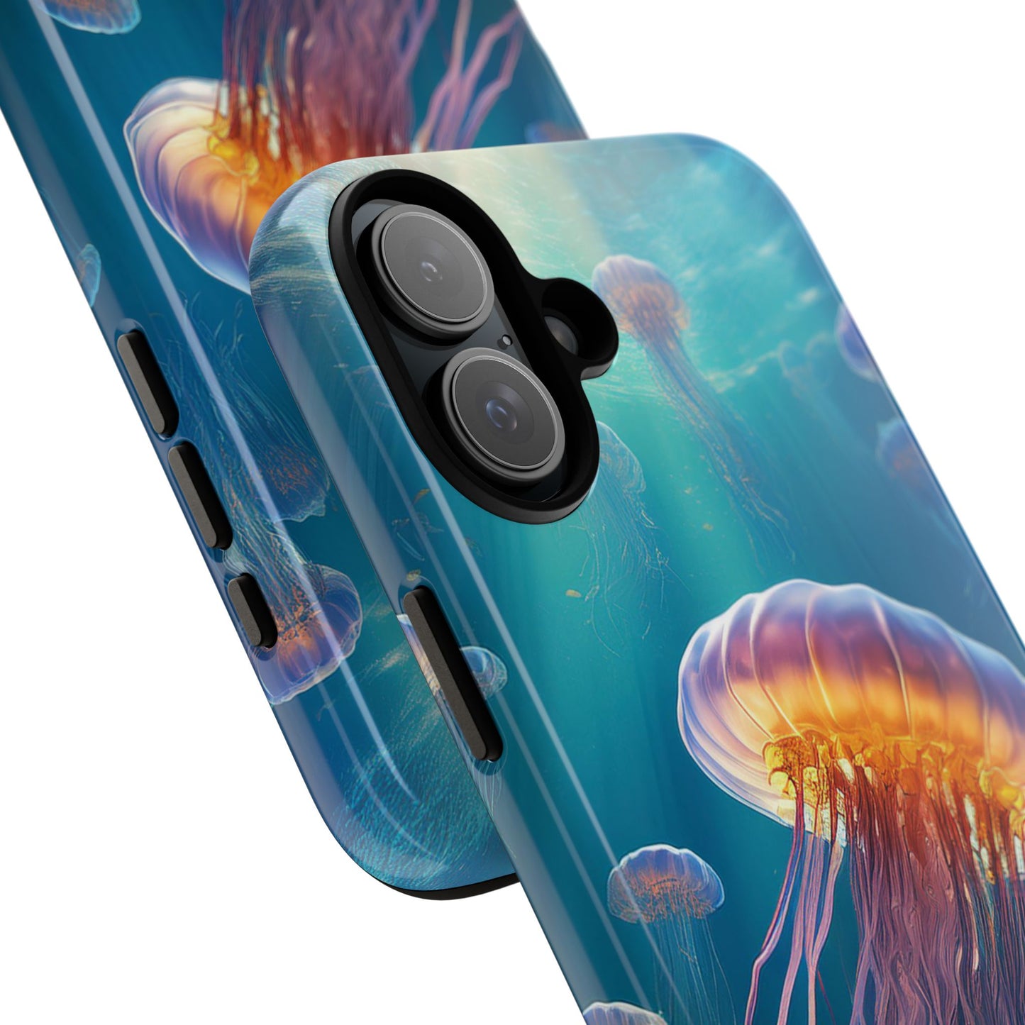 Vibrant Jellyfish iPhone Case - Fits iPhone 8, X, XR, 11, 12, 13, 14, 15, 16 Pro, Max, Mini - Stunning Ocean Art Case for iPhone Lovers