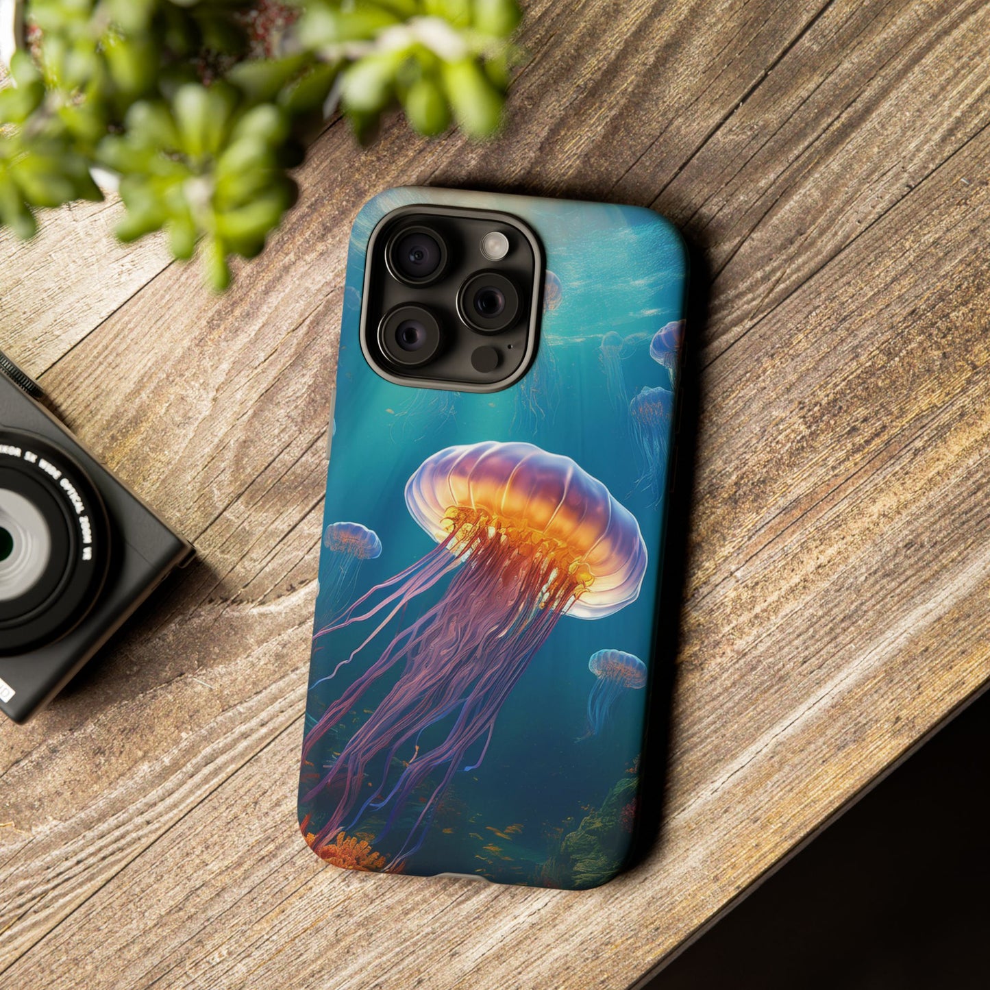 Vibrant Jellyfish iPhone Case - Fits iPhone 8, X, XR, 11, 12, 13, 14, 15, 16 Pro, Max, Mini - Stunning Ocean Art Case for iPhone Lovers