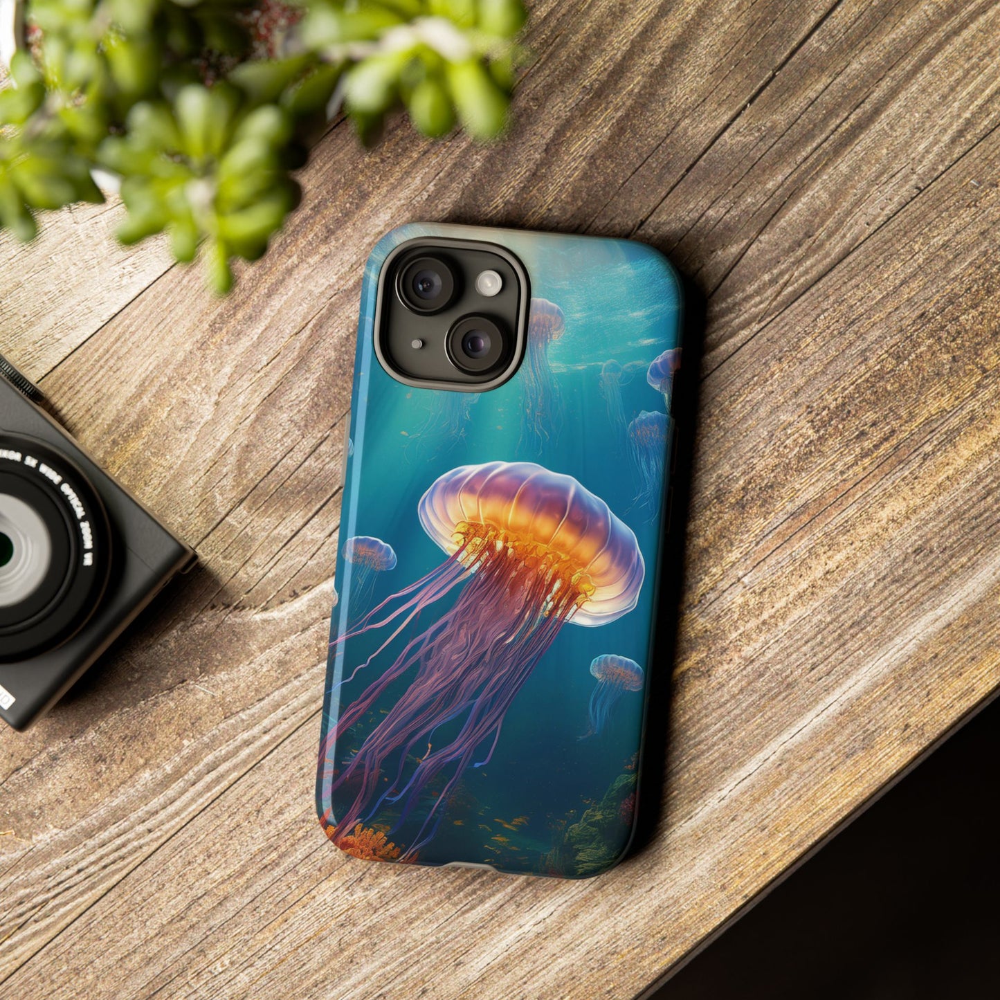 Vibrant Jellyfish iPhone Case - Fits iPhone 8, X, XR, 11, 12, 13, 14, 15, 16 Pro, Max, Mini - Stunning Ocean Art Case for iPhone Lovers