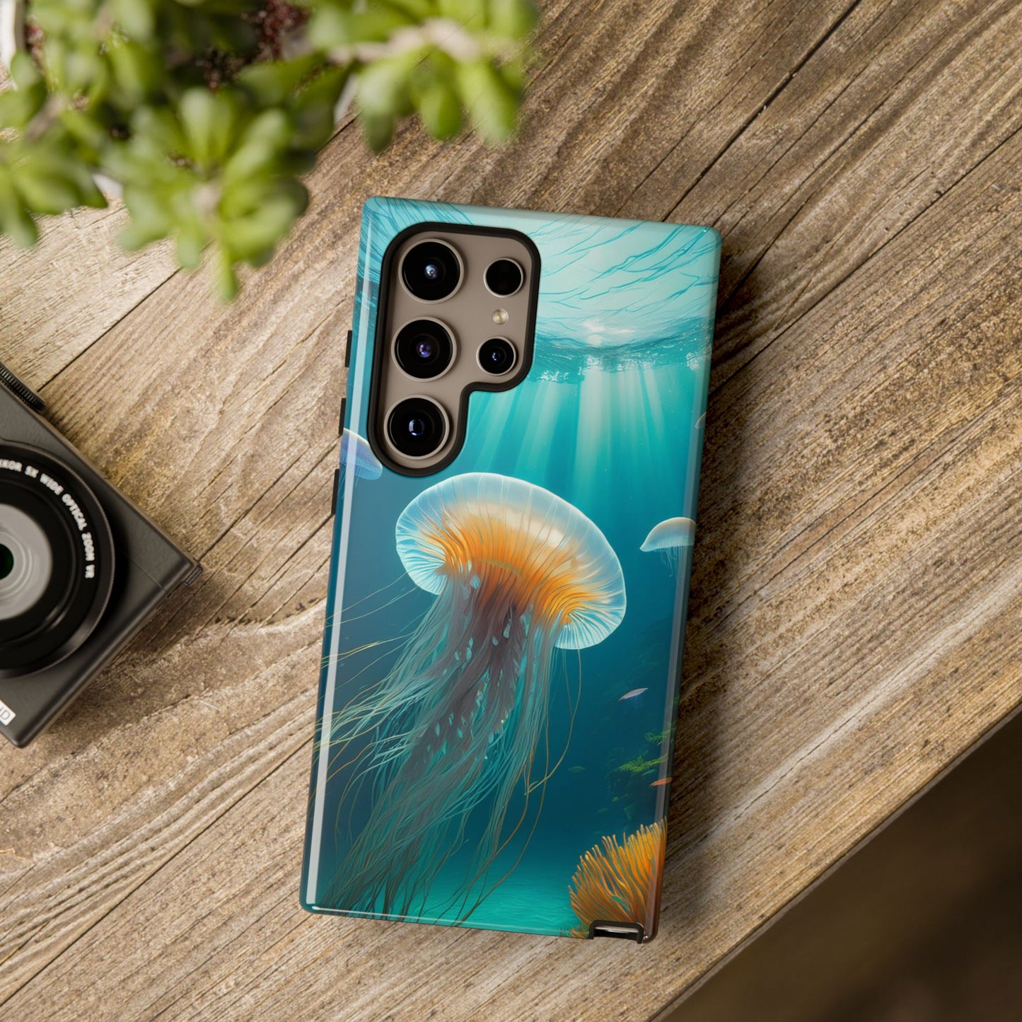 Elegant Jellyfish Samsung Galaxy Case - Fits Galaxy S23, S22, S21, S20, S10, Note 20, Note 10 - Unique Ocean-Inspired Phone Cover Gift