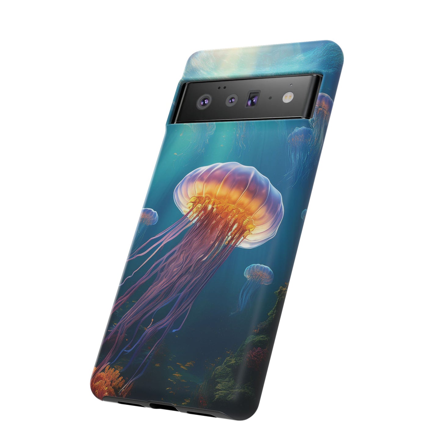 Mesmerizing Jellyfish Google Pixel Case - Fits Pixel 8 Pro, Pixel 8, Pixel 7, Pixel 6 Pro, Pixel 6, Pixel 5 5G - Ocean-Inspired Phone Cover