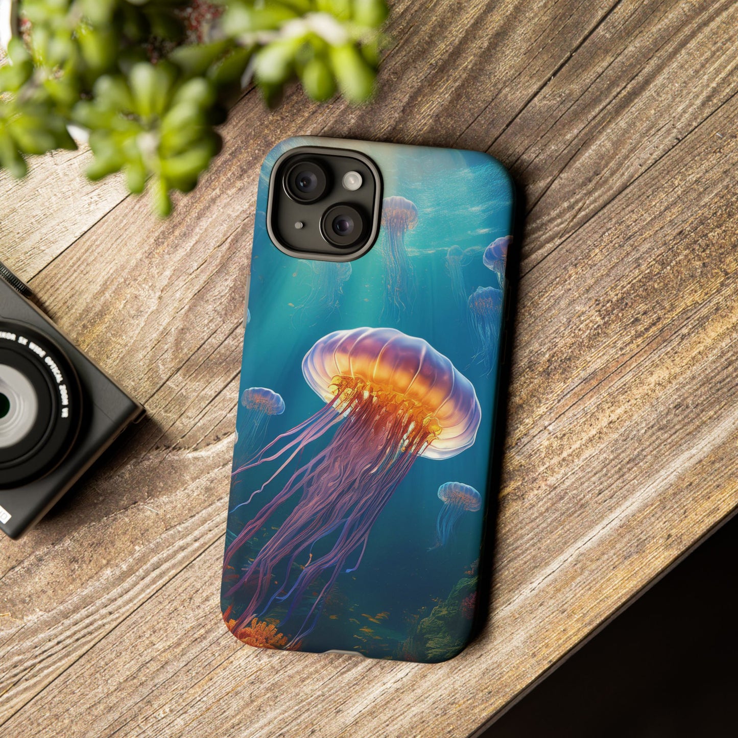 Vibrant Jellyfish iPhone Case - Fits iPhone 8, X, XR, 11, 12, 13, 14, 15, 16 Pro, Max, Mini - Stunning Ocean Art Case for iPhone Lovers
