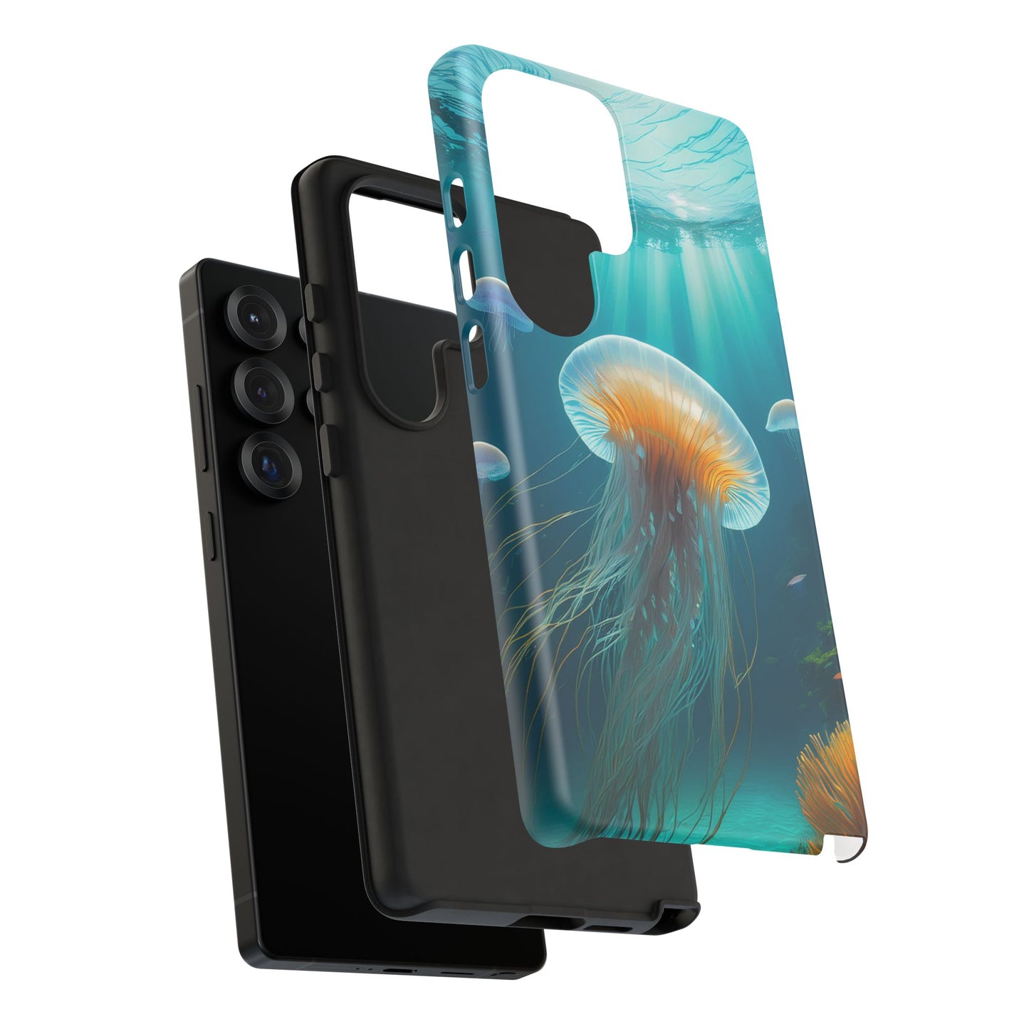 Elegant Jellyfish Samsung Galaxy Case - Fits Galaxy S23, S22, S21, S20, S10, Note 20, Note 10 - Unique Ocean-Inspired Phone Cover Gift