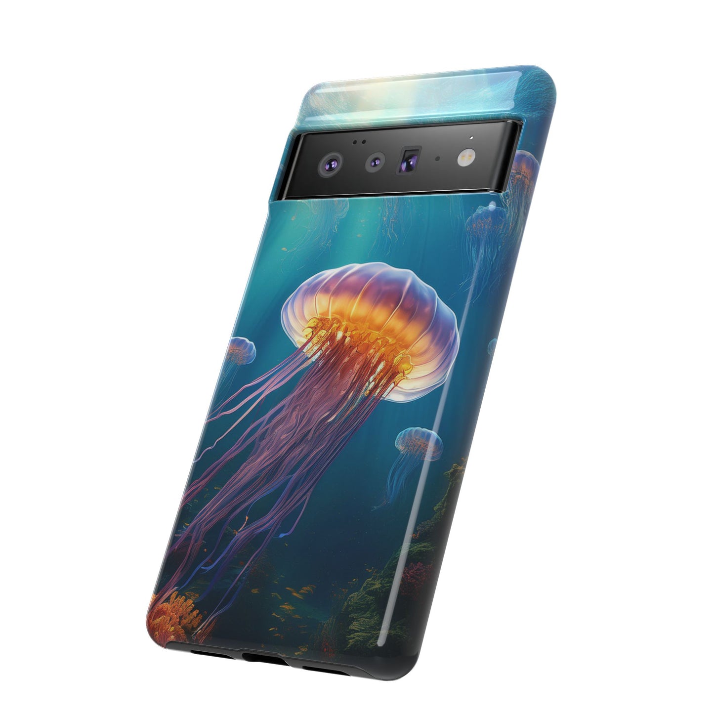 Mesmerizing Jellyfish Google Pixel Case - Fits Pixel 8 Pro, Pixel 8, Pixel 7, Pixel 6 Pro, Pixel 6, Pixel 5 5G - Ocean-Inspired Phone Cover