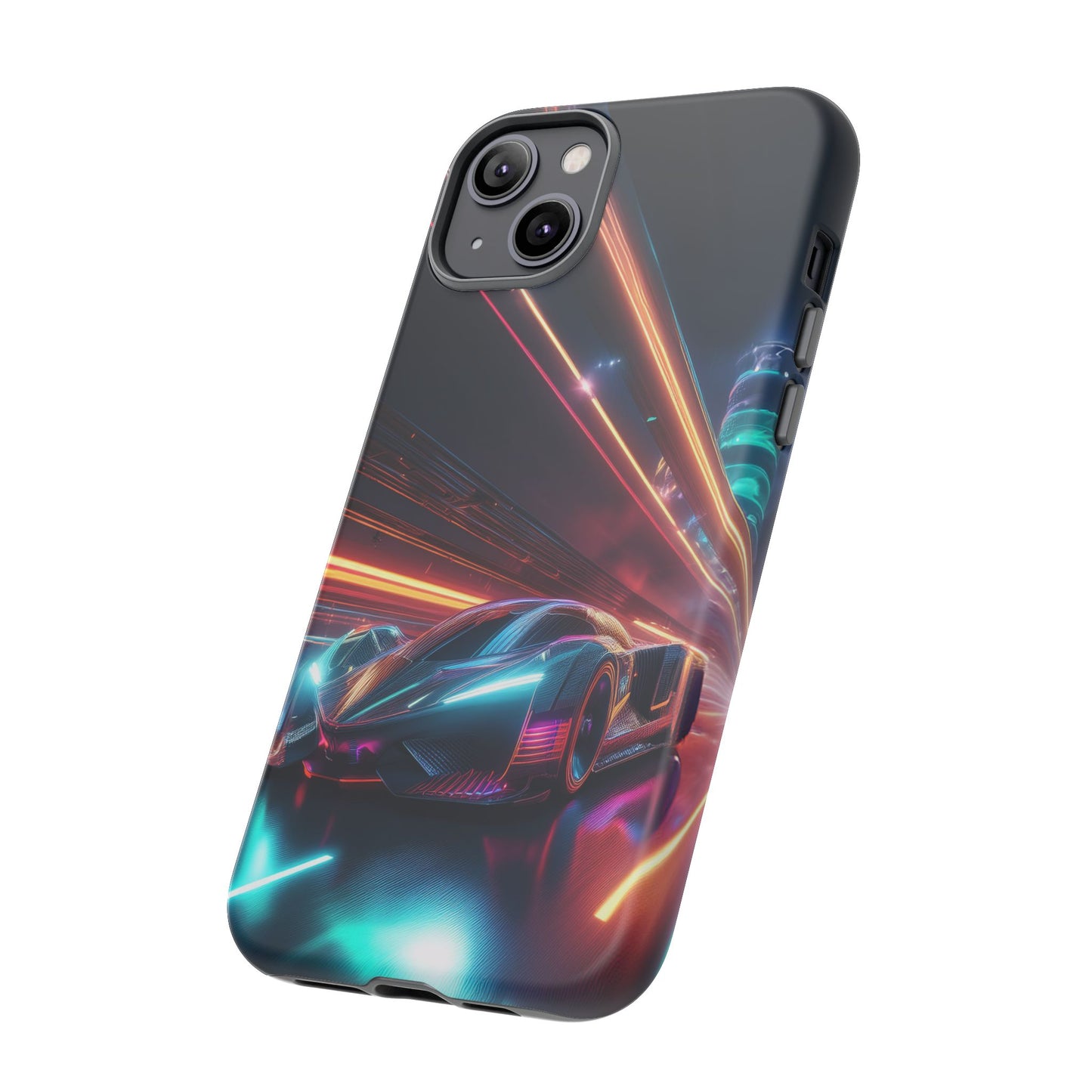 CyberPunk Magenta Car Tough Case - Futuristic Neon Glow iPhone Samsung Google Pixel Phone Case