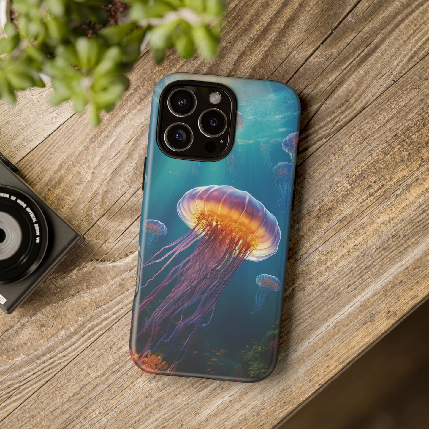 Vibrant Jellyfish iPhone Case - Fits iPhone 8, X, XR, 11, 12, 13, 14, 15, 16 Pro, Max, Mini - Stunning Ocean Art Case for iPhone Lovers