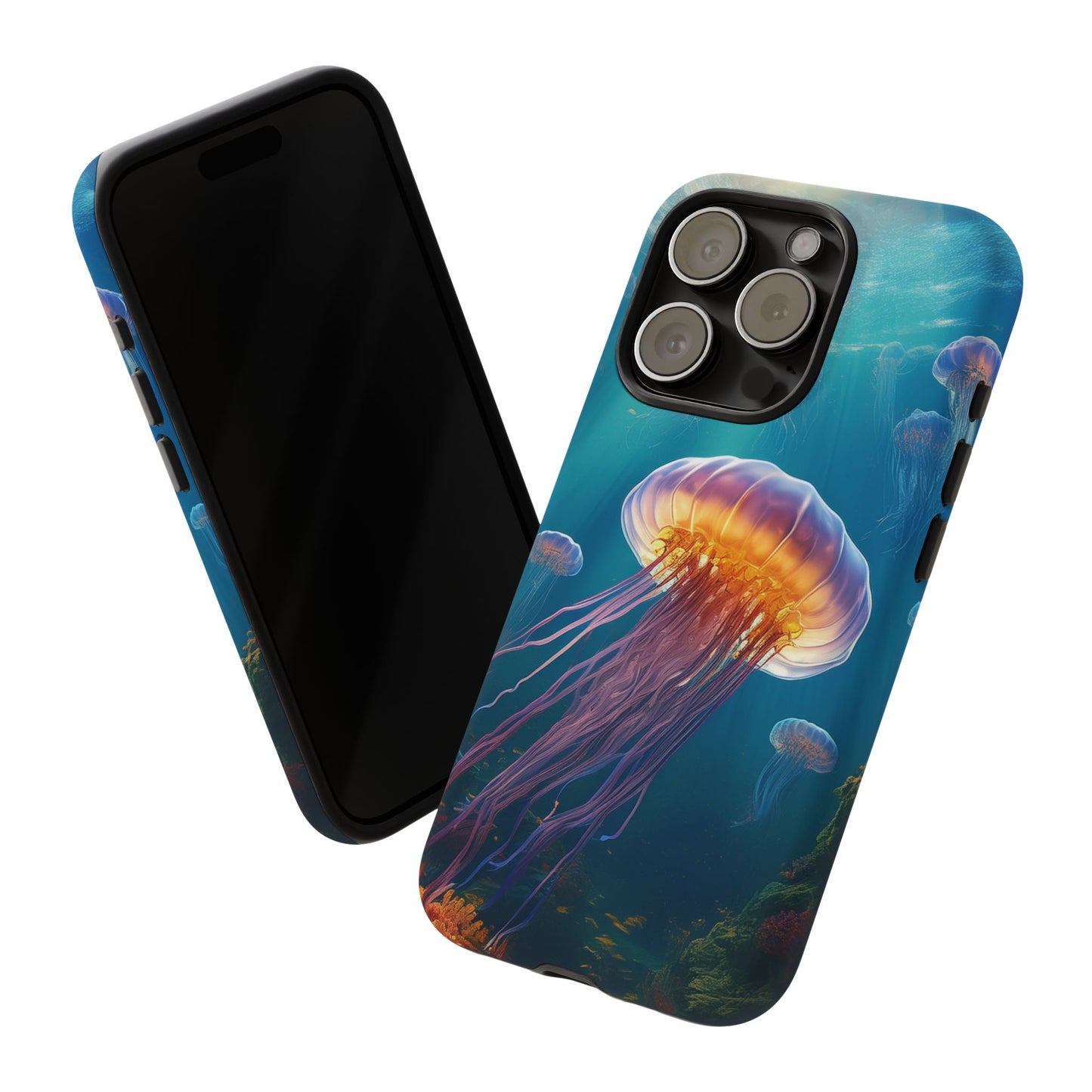 Vibrant Jellyfish iPhone Case - Fits iPhone 8, X, XR, 11, 12, 13, 14, 15, 16 Pro, Max, Mini - Stunning Ocean Art Case for iPhone Lovers