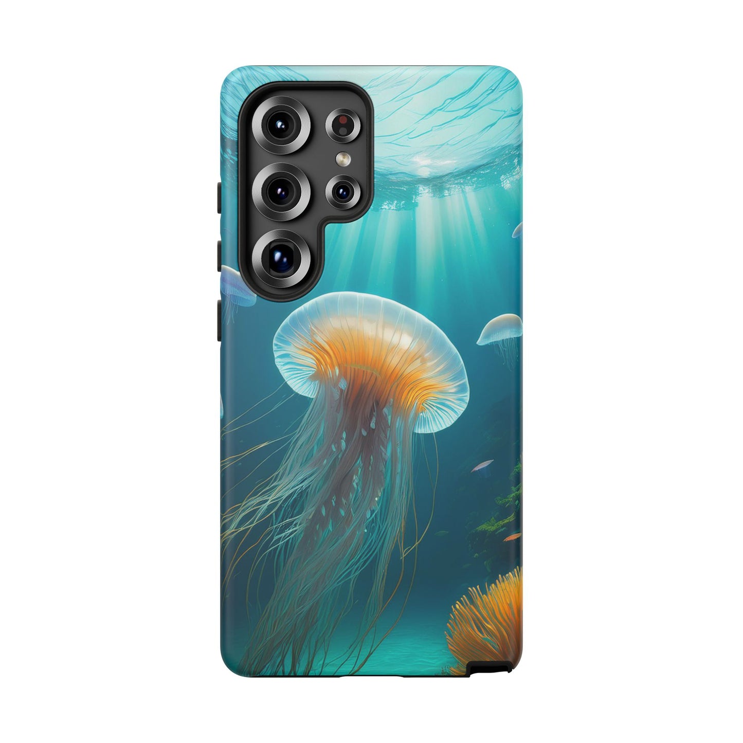 Elegant Jellyfish Samsung Galaxy Case - Fits Galaxy S23, S22, S21, S20, S10, Note 20, Note 10 - Unique Ocean-Inspired Phone Cover Gift