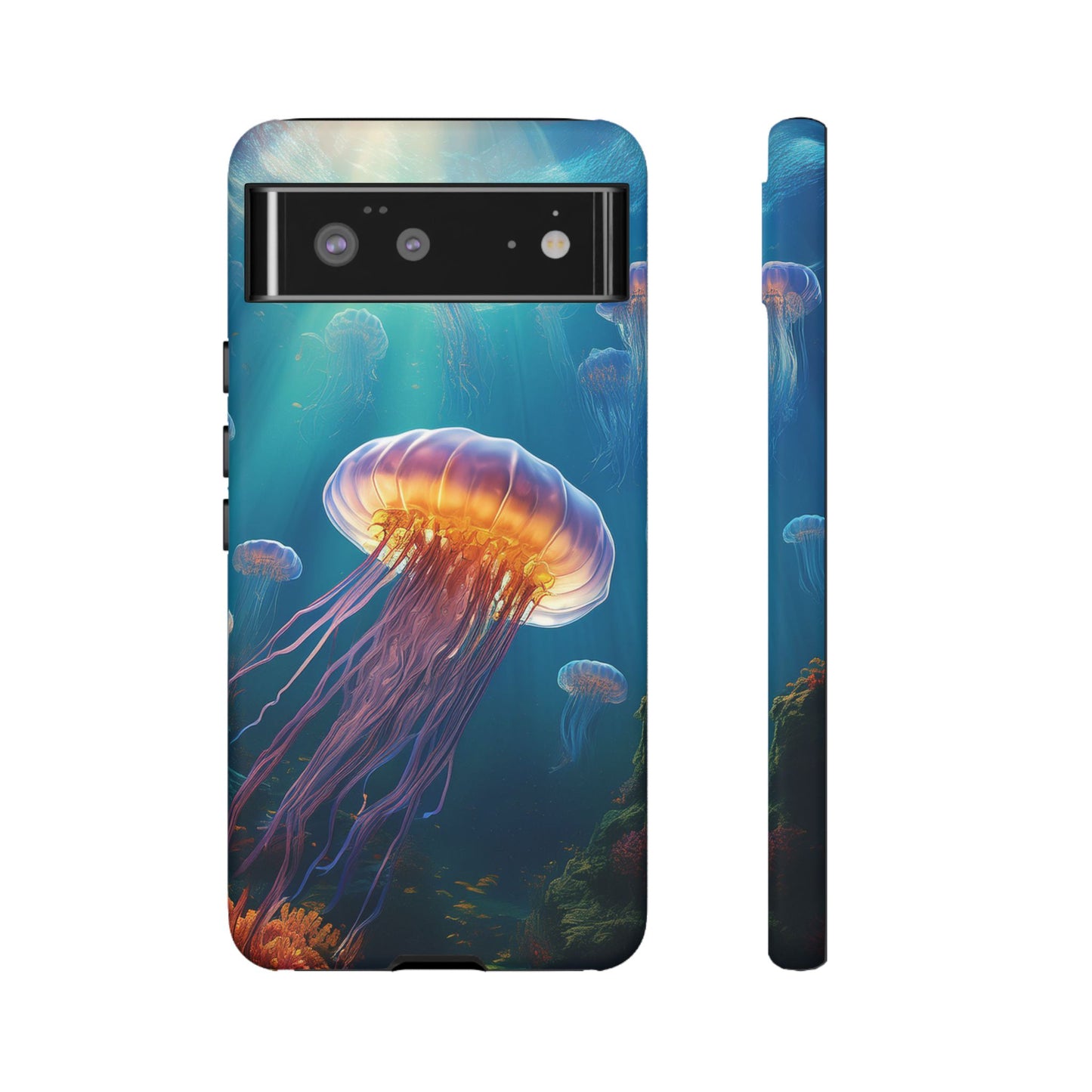 Mesmerizing Jellyfish Google Pixel Case - Fits Pixel 8 Pro, Pixel 8, Pixel 7, Pixel 6 Pro, Pixel 6, Pixel 5 5G - Ocean-Inspired Phone Cover