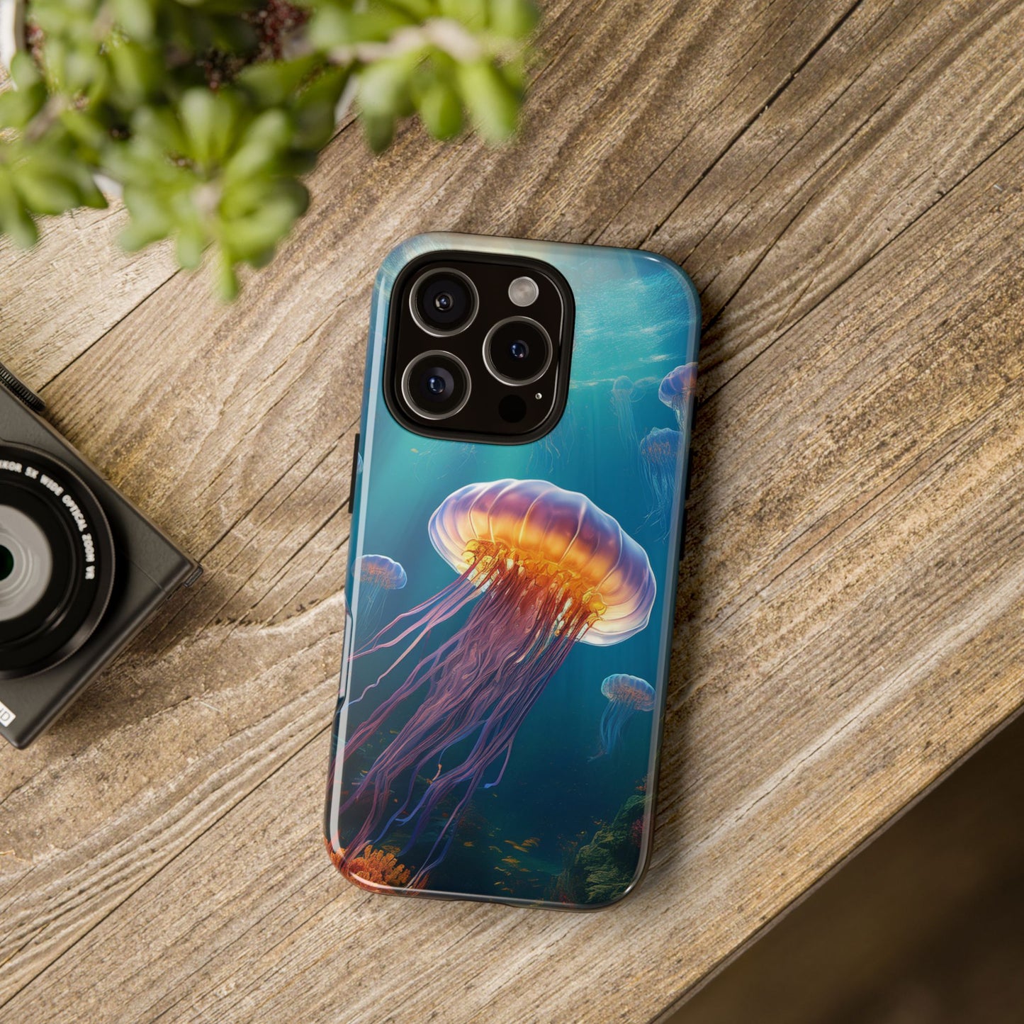 Vibrant Jellyfish iPhone Case - Fits iPhone 8, X, XR, 11, 12, 13, 14, 15, 16 Pro, Max, Mini - Stunning Ocean Art Case for iPhone Lovers