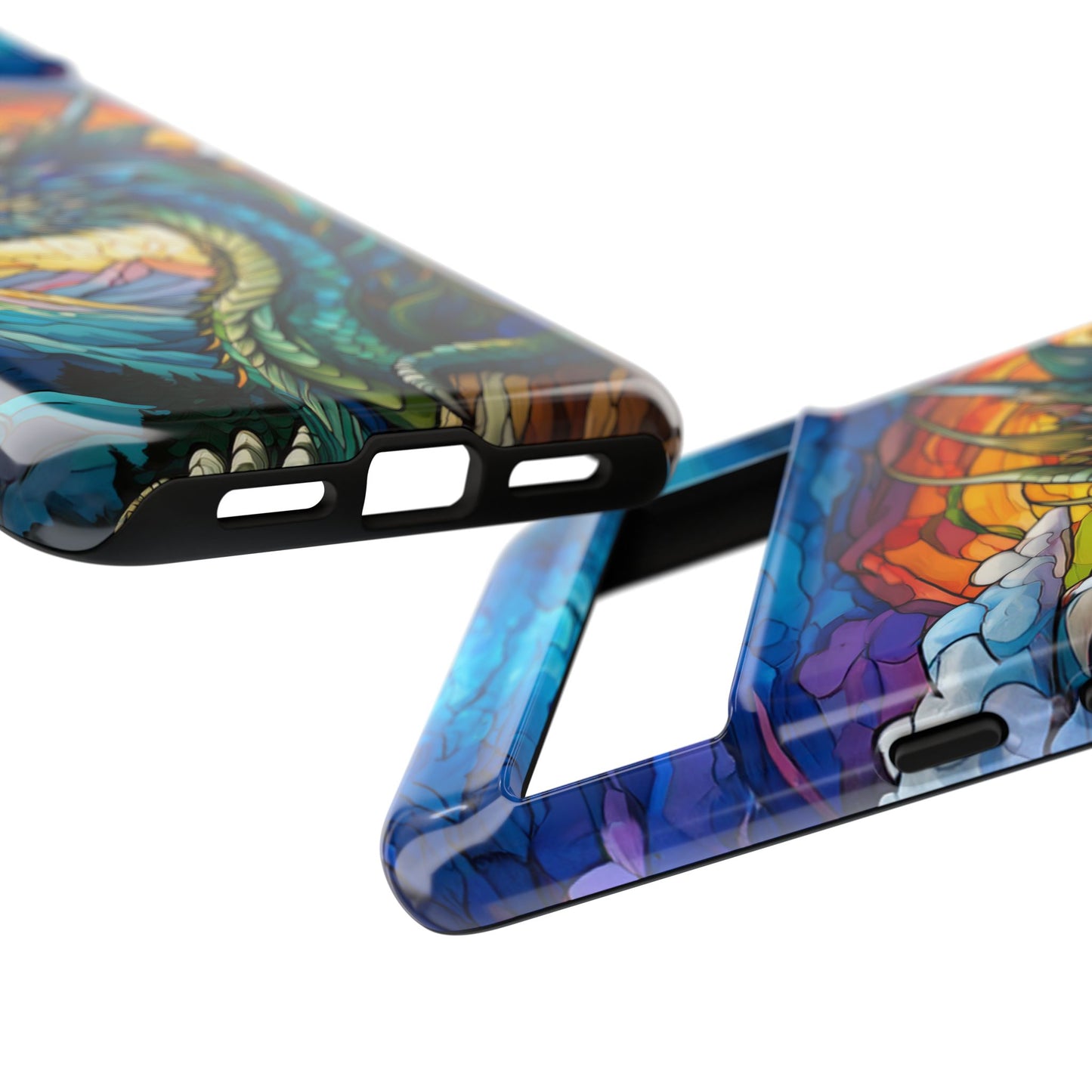 Stained Glass Design Dragon Case | Fantasy Art Google Pixel 8 Pro, 8, 7, 6 Pro, 6, 5 5G | Unique Protective Phone Cover for Pixel Users