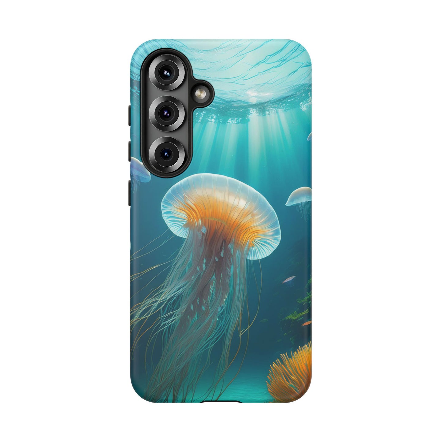 Elegant Jellyfish Samsung Galaxy Case - Fits Galaxy S23, S22, S21, S20, S10, Note 20, Note 10 - Unique Ocean-Inspired Phone Cover Gift