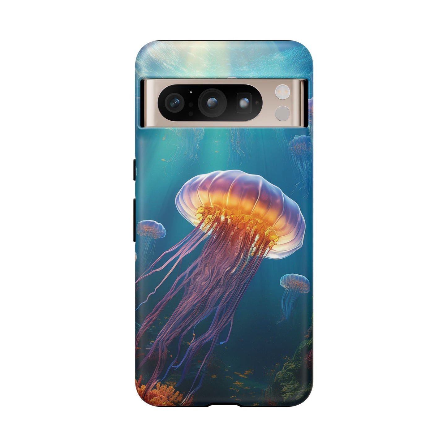 Mesmerizing Jellyfish Google Pixel Case - Fits Pixel 8 Pro, Pixel 8, Pixel 7, Pixel 6 Pro, Pixel 6, Pixel 5 5G - Ocean-Inspired Phone Cover