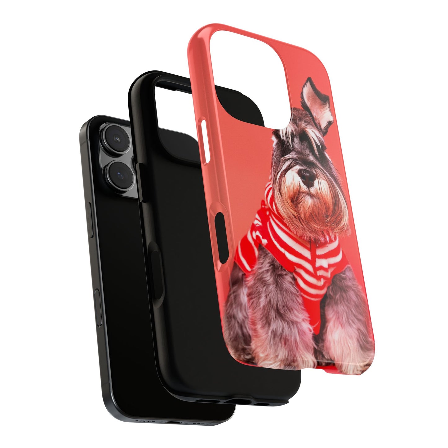 Schnauzer Dog iPhone Case - Fits iPhone 8, X, XR, 11, 12, 13, 14, 15, 16 Pro, Plus, Max & Mini - Cute Pet Lover Gift - Durable Cover