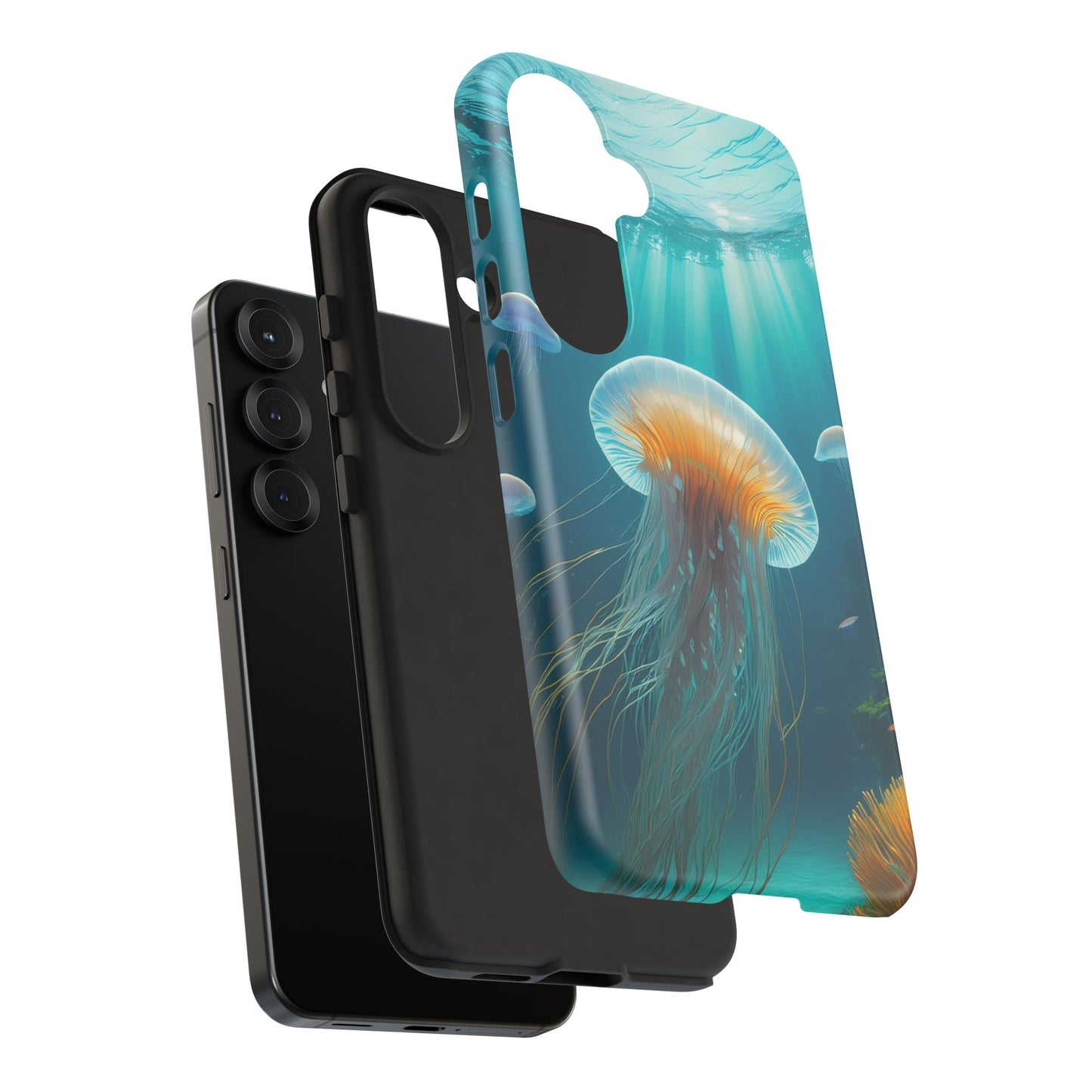 Elegant Jellyfish Samsung Galaxy Case - Fits Galaxy S23, S22, S21, S20, S10, Note 20, Note 10 - Unique Ocean-Inspired Phone Cover Gift