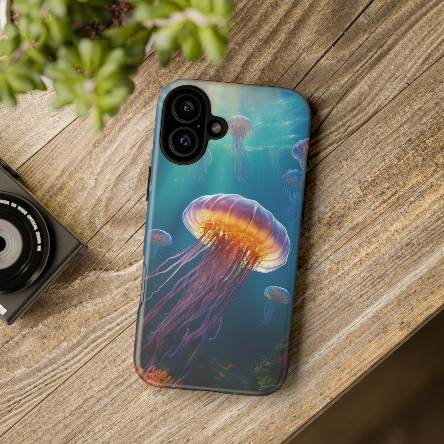 Vibrant Jellyfish iPhone Case - Fits iPhone 8, X, XR, 11, 12, 13, 14, 15, 16 Pro, Max, Mini - Stunning Ocean Art Case for iPhone Lovers