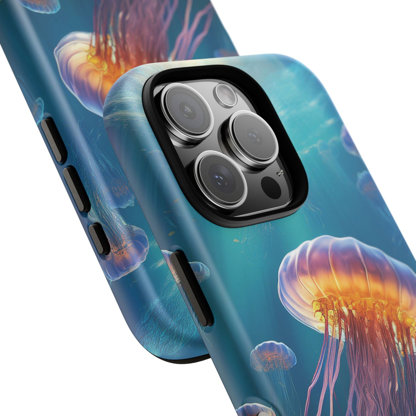 Vibrant Jellyfish iPhone Case - Fits iPhone 8, X, XR, 11, 12, 13, 14, 15, 16 Pro, Max, Mini - Stunning Ocean Art Case for iPhone Lovers