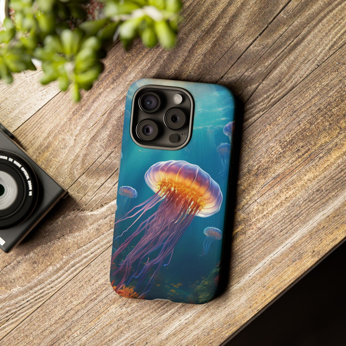 Vibrant Jellyfish iPhone Case - Fits iPhone 8, X, XR, 11, 12, 13, 14, 15, 16 Pro, Max, Mini - Stunning Ocean Art Case for iPhone Lovers