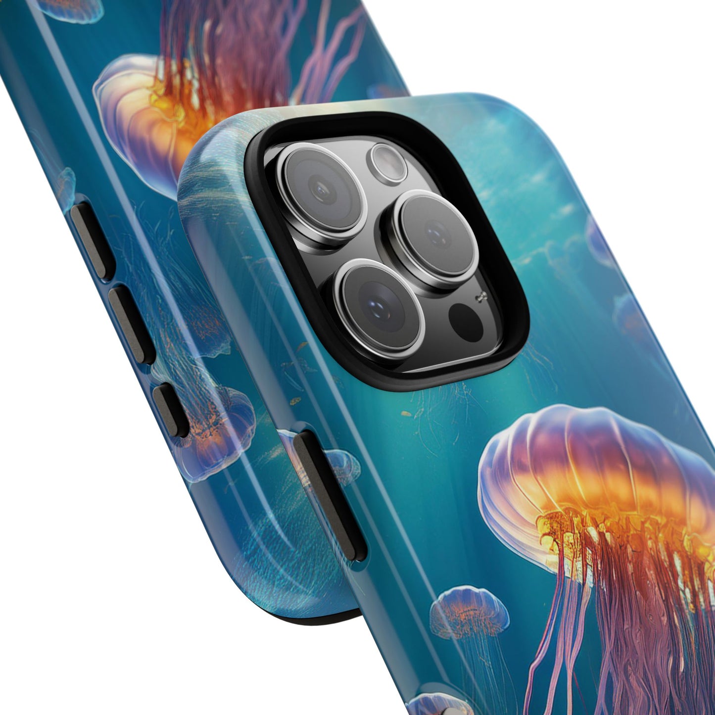Vibrant Jellyfish iPhone Case - Fits iPhone 8, X, XR, 11, 12, 13, 14, 15, 16 Pro, Max, Mini - Stunning Ocean Art Case for iPhone Lovers