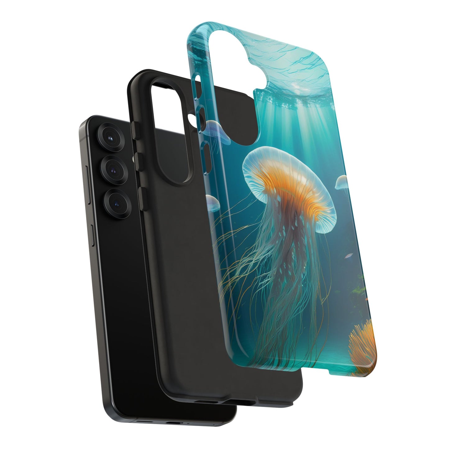 Elegant Jellyfish Samsung Galaxy Case - Fits Galaxy S23, S22, S21, S20, S10, Note 20, Note 10 - Unique Ocean-Inspired Phone Cover Gift