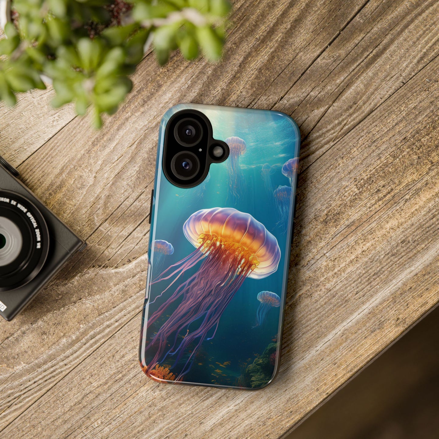 Vibrant Jellyfish iPhone Case - Fits iPhone 8, X, XR, 11, 12, 13, 14, 15, 16 Pro, Max, Mini - Stunning Ocean Art Case for iPhone Lovers
