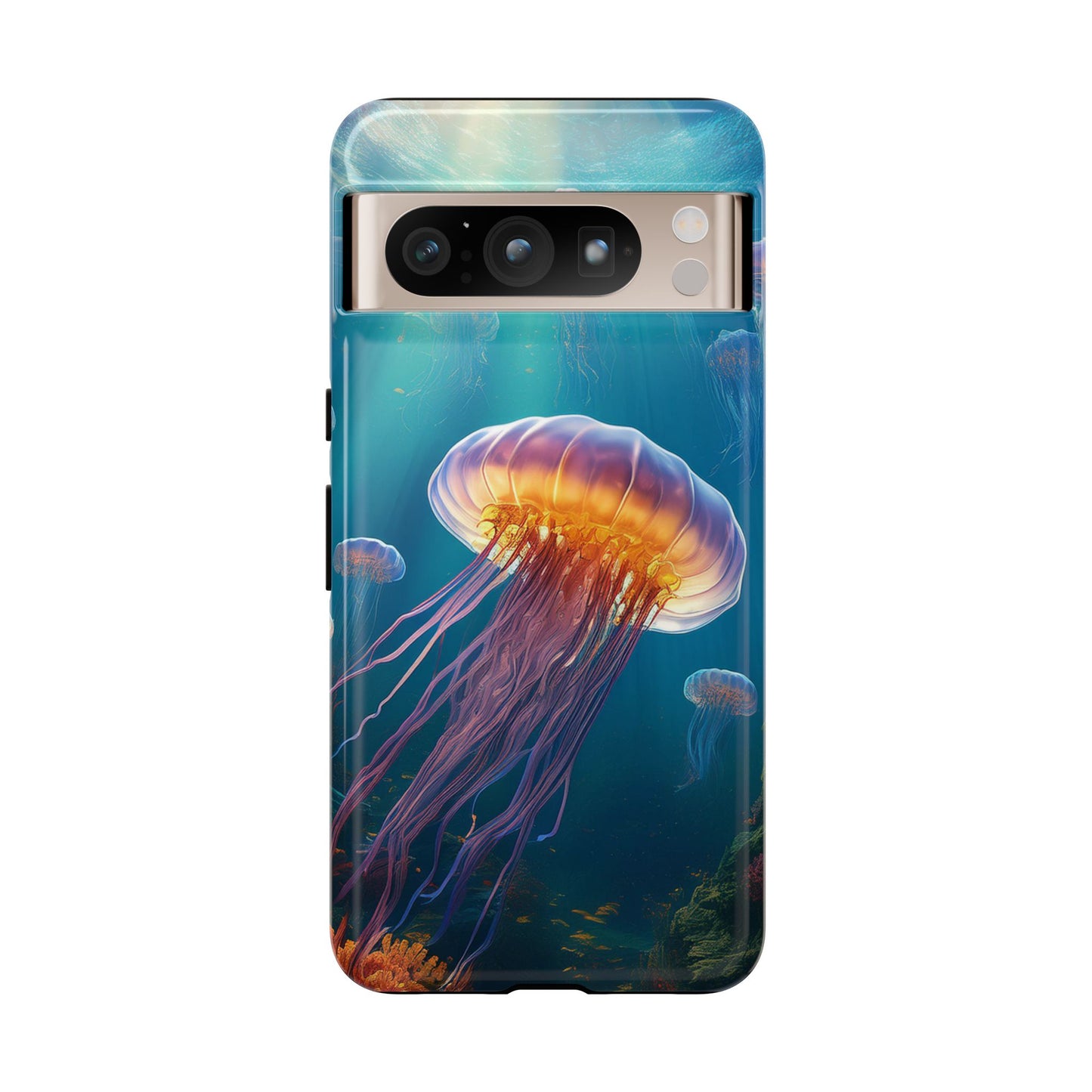Mesmerizing Jellyfish Google Pixel Case - Fits Pixel 8 Pro, Pixel 8, Pixel 7, Pixel 6 Pro, Pixel 6, Pixel 5 5G - Ocean-Inspired Phone Cover
