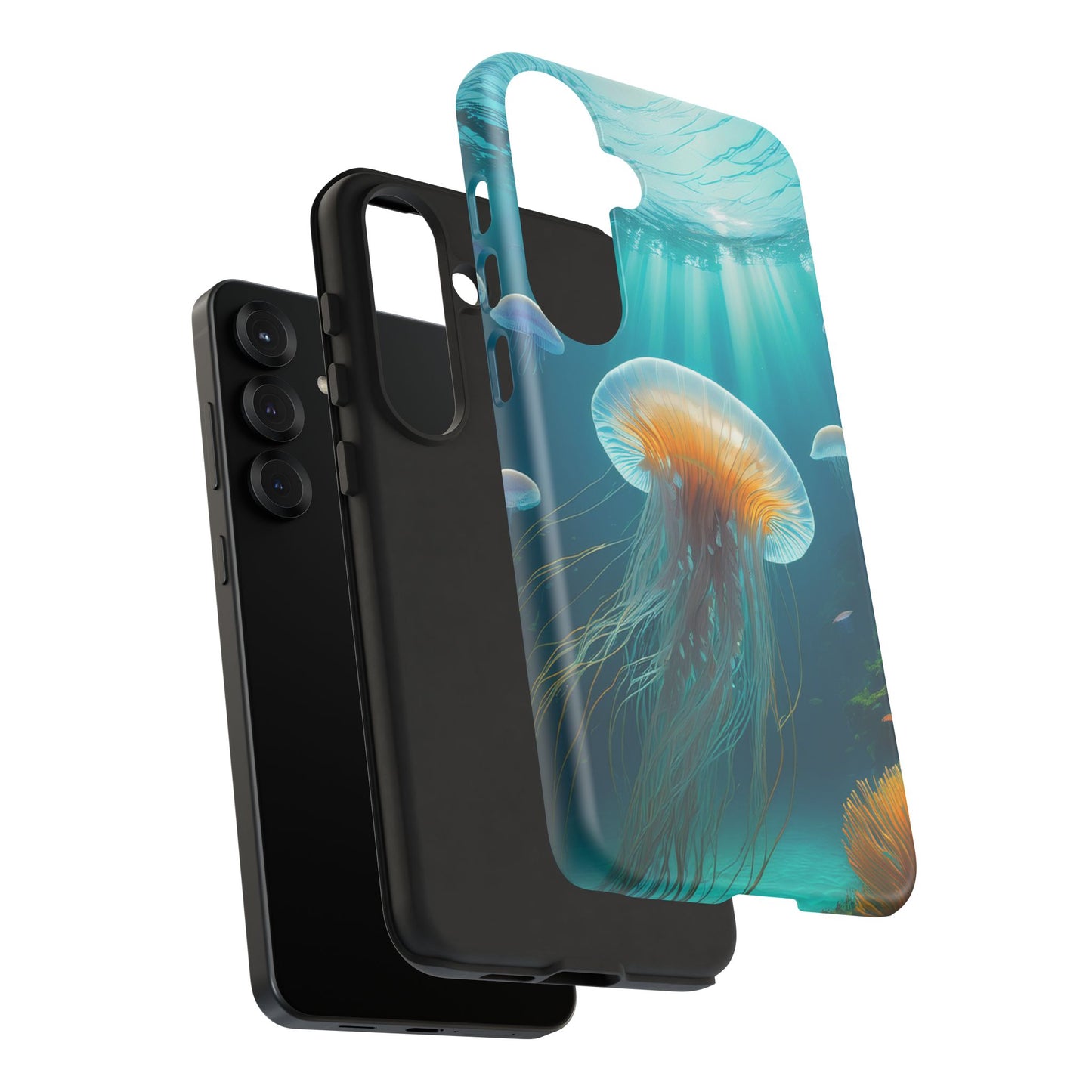 Elegant Jellyfish Samsung Galaxy Case - Fits Galaxy S23, S22, S21, S20, S10, Note 20, Note 10 - Unique Ocean-Inspired Phone Cover Gift