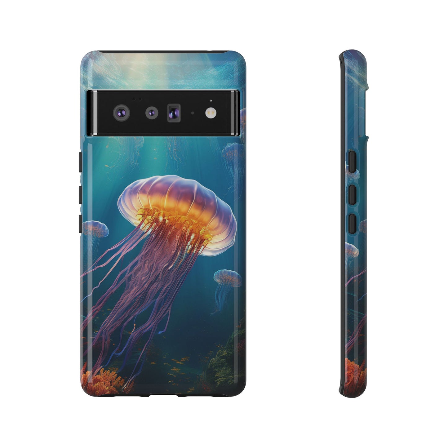 Mesmerizing Jellyfish Google Pixel Case - Fits Pixel 8 Pro, Pixel 8, Pixel 7, Pixel 6 Pro, Pixel 6, Pixel 5 5G - Ocean-Inspired Phone Cover