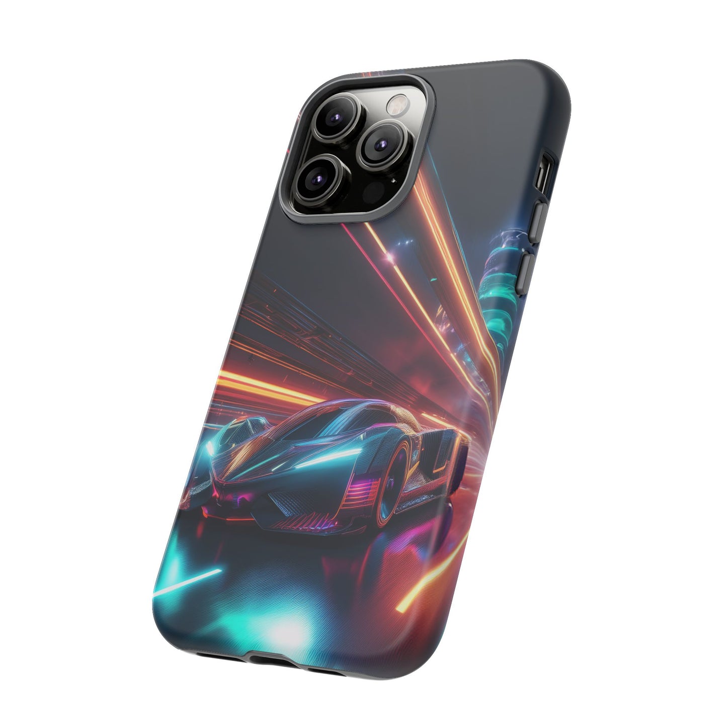 CyberPunk Magenta Car Tough Case - Futuristic Neon Glow iPhone Samsung Google Pixel Phone Case