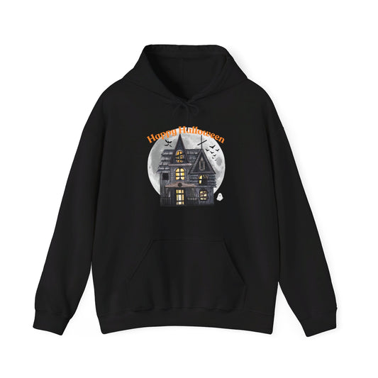 Custom Designed Unisex Happy Halloween Hooded Sweatshirt - Celebrate Halloween in Style