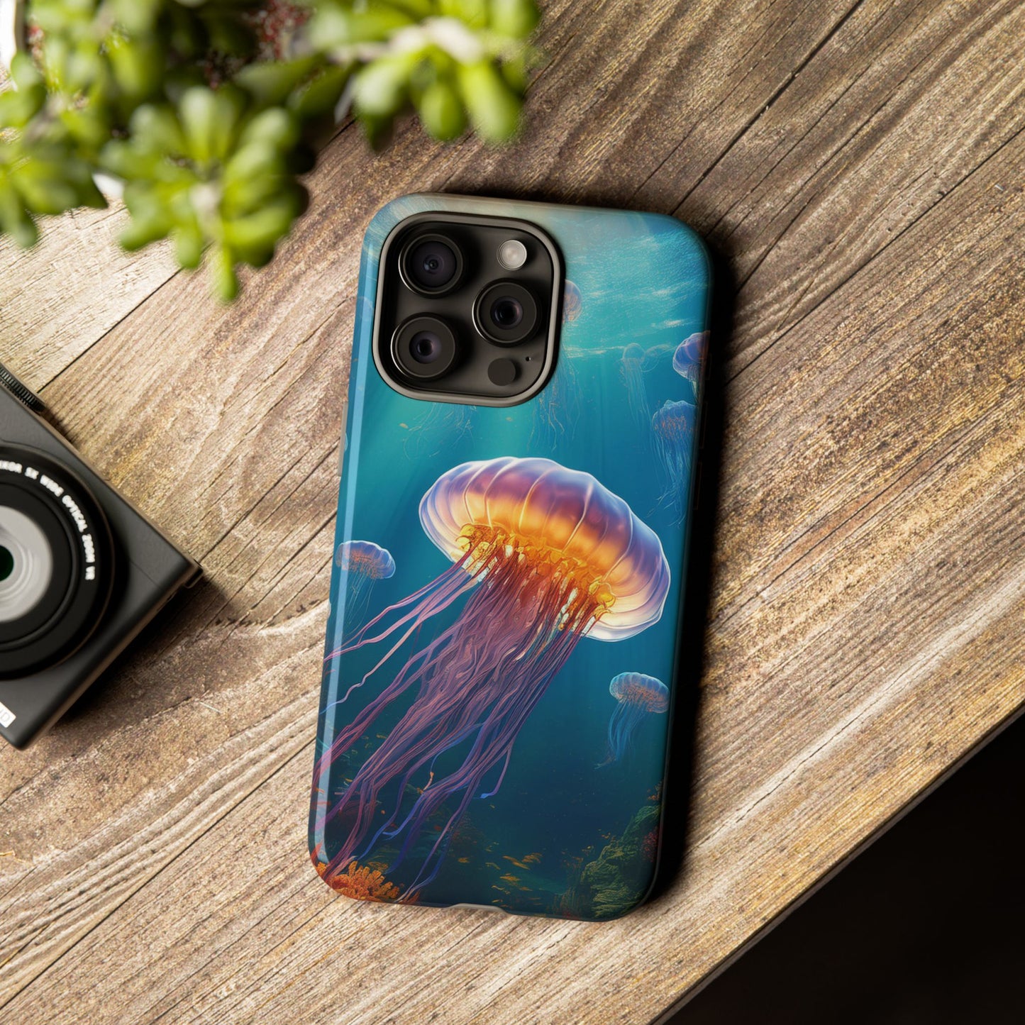 Vibrant Jellyfish iPhone Case - Fits iPhone 8, X, XR, 11, 12, 13, 14, 15, 16 Pro, Max, Mini - Stunning Ocean Art Case for iPhone Lovers