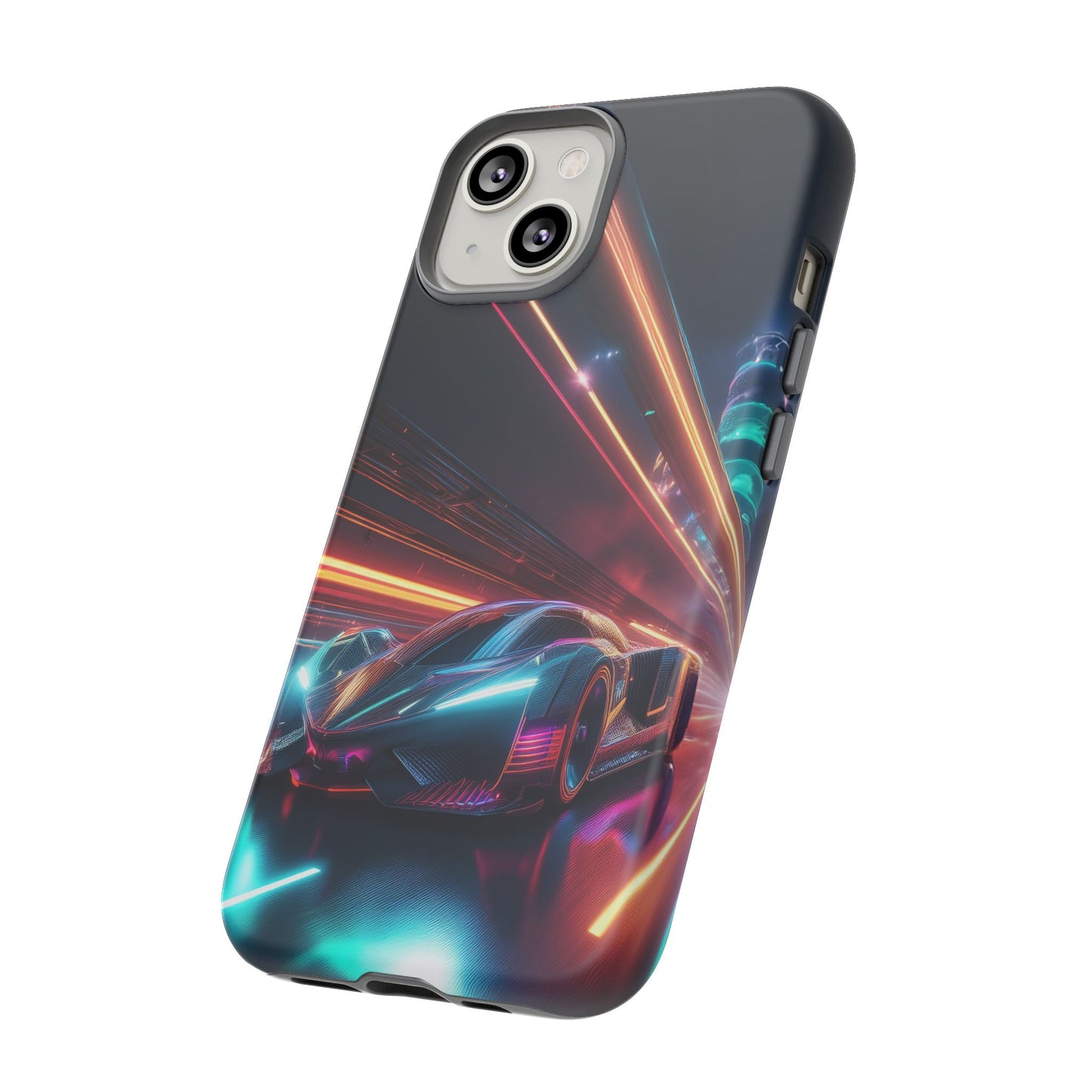 CyberPunk Magenta Car Tough Case - Futuristic Neon Glow iPhone Samsung Google Pixel Phone Case