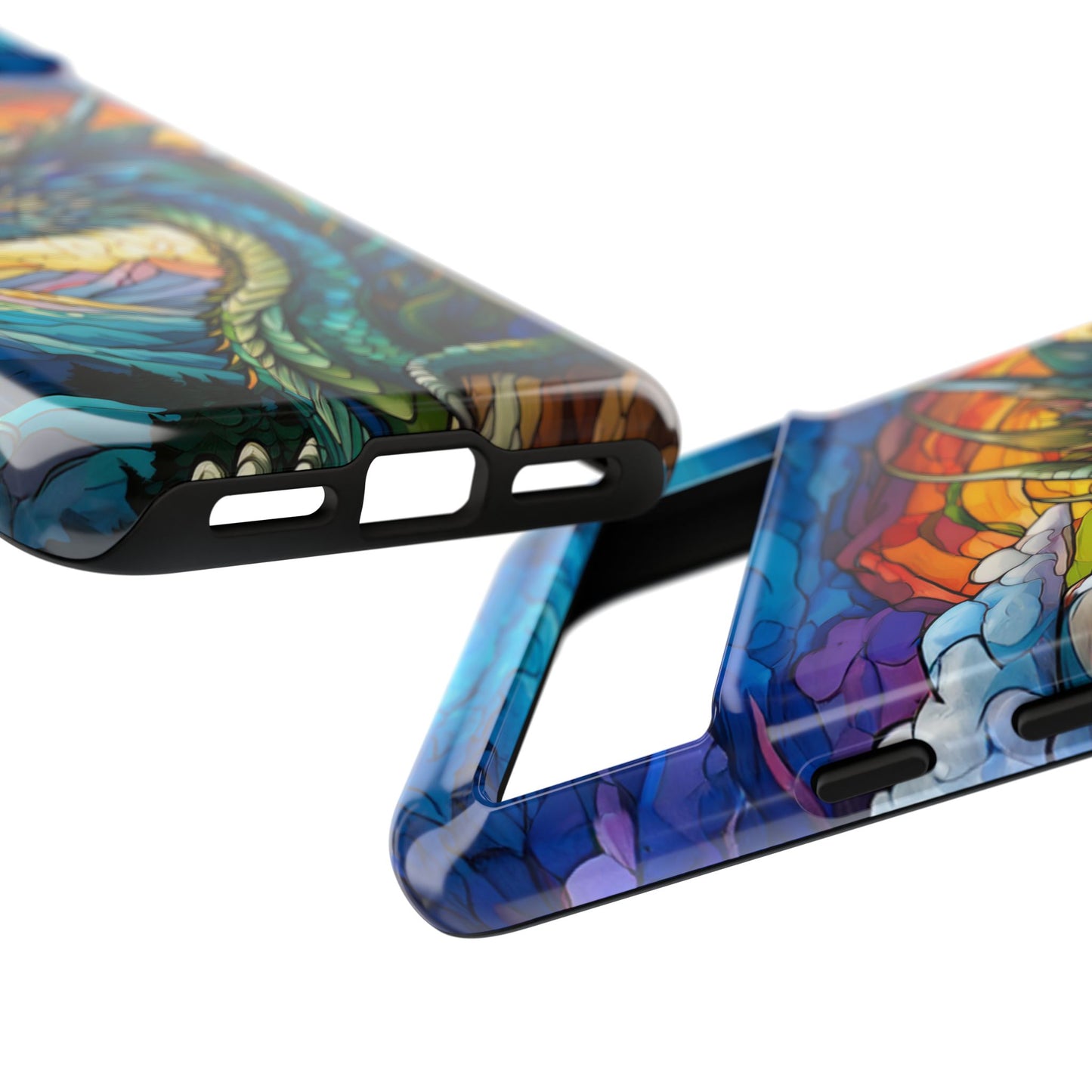 Stained Glass Design Dragon Case | Fantasy Art Google Pixel 8 Pro, 8, 7, 6 Pro, 6, 5 5G | Unique Protective Phone Cover for Pixel Users