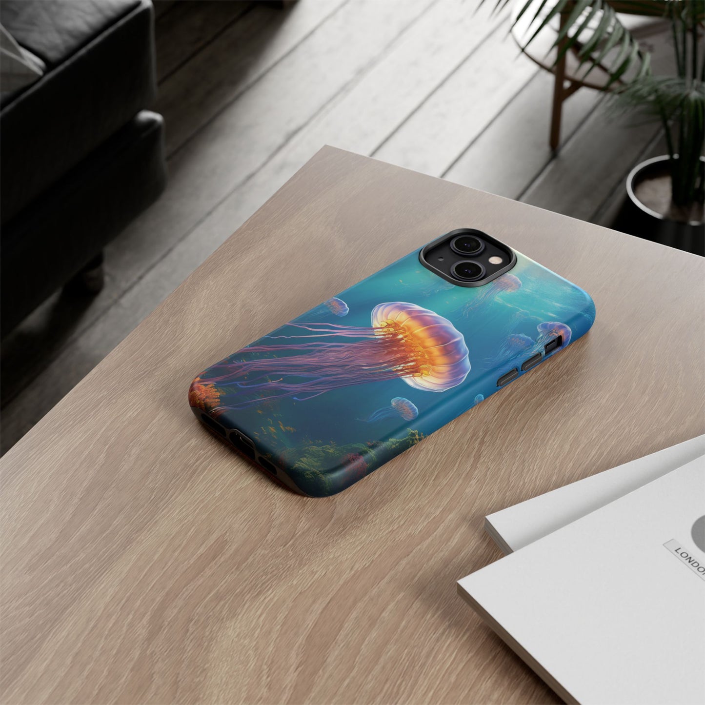 Vibrant Jellyfish iPhone Case - Fits iPhone 8, X, XR, 11, 12, 13, 14, 15, 16 Pro, Max, Mini - Stunning Ocean Art Case for iPhone Lovers