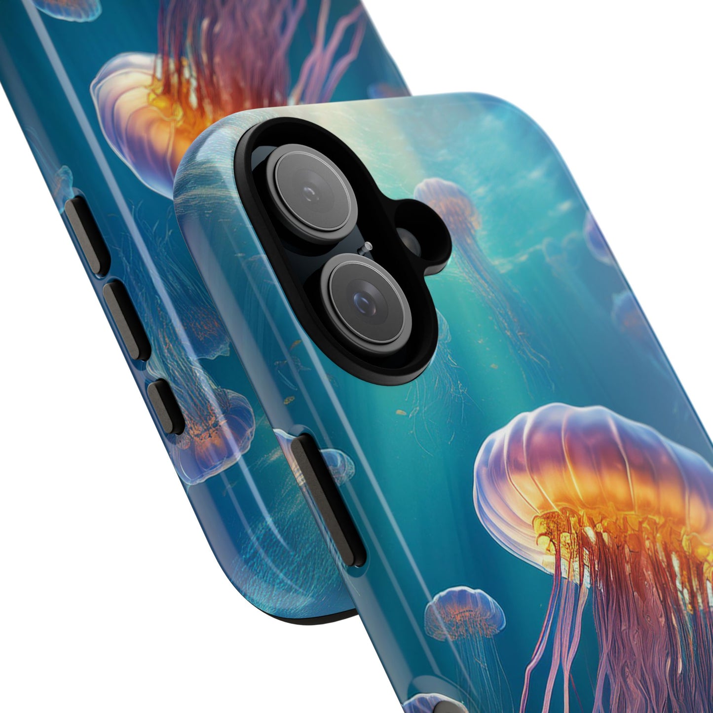 Vibrant Jellyfish iPhone Case - Fits iPhone 8, X, XR, 11, 12, 13, 14, 15, 16 Pro, Max, Mini - Stunning Ocean Art Case for iPhone Lovers
