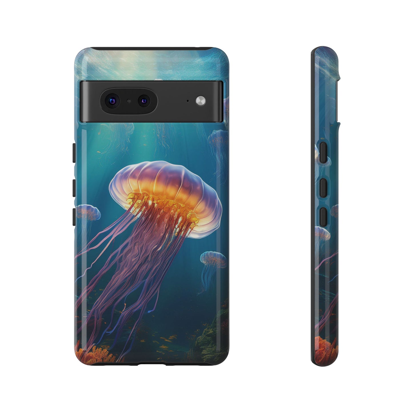 Mesmerizing Jellyfish Google Pixel Case - Fits Pixel 8 Pro, Pixel 8, Pixel 7, Pixel 6 Pro, Pixel 6, Pixel 5 5G - Ocean-Inspired Phone Cover