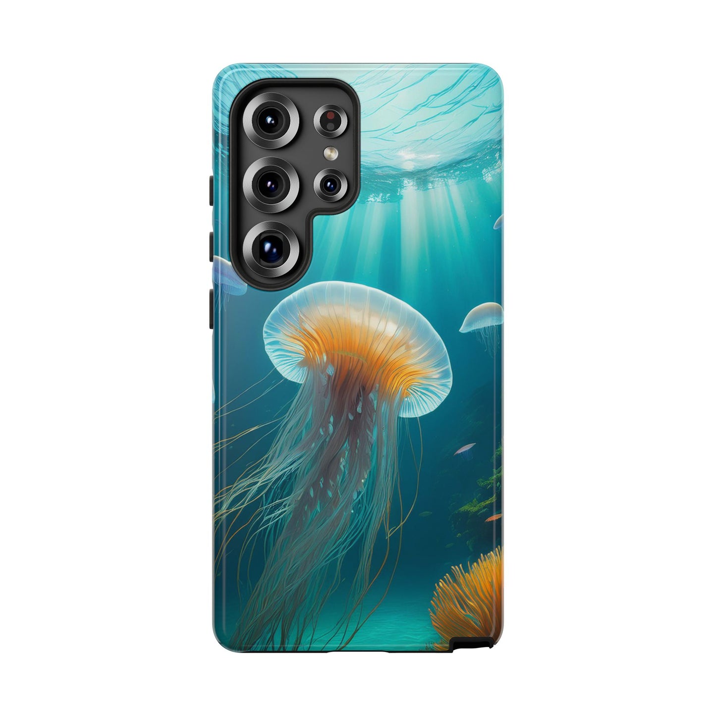 Elegant Jellyfish Samsung Galaxy Case - Fits Galaxy S23, S22, S21, S20, S10, Note 20, Note 10 - Unique Ocean-Inspired Phone Cover Gift