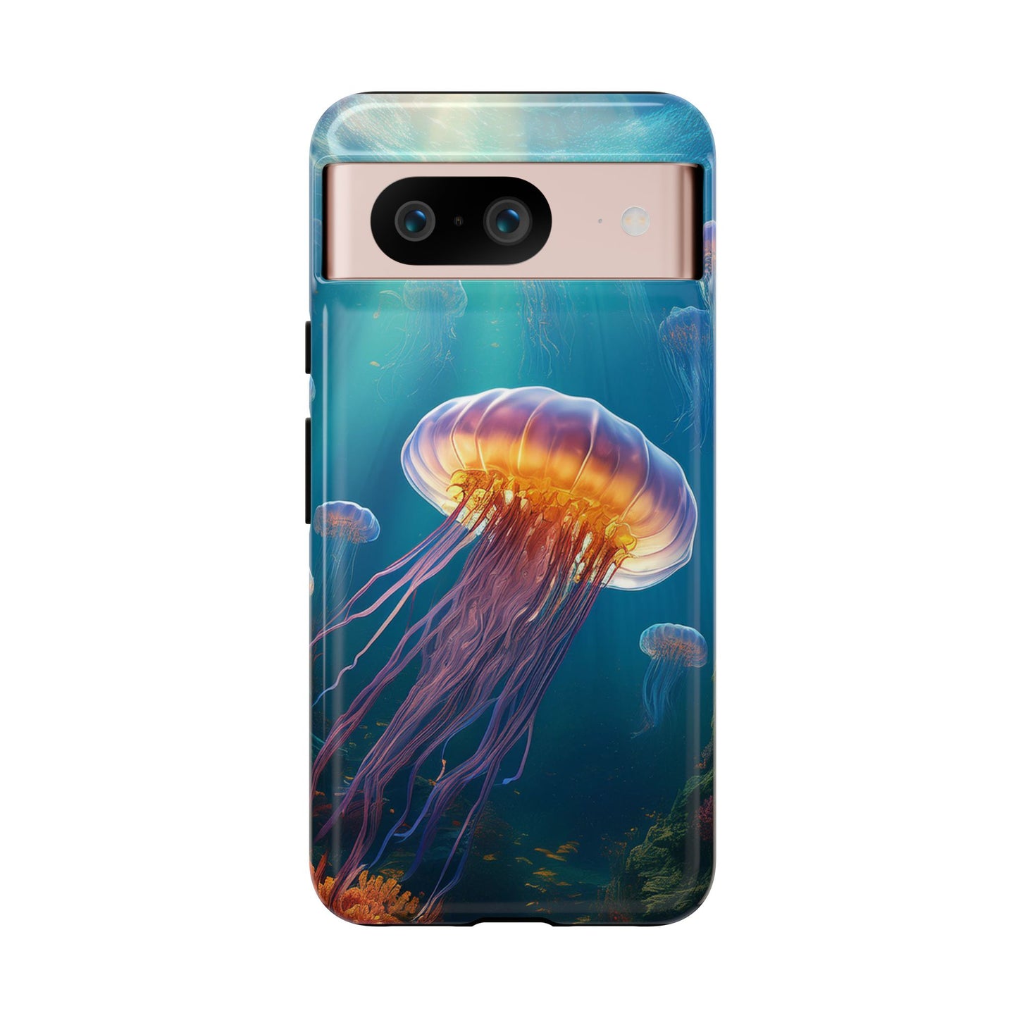 Mesmerizing Jellyfish Google Pixel Case - Fits Pixel 8 Pro, Pixel 8, Pixel 7, Pixel 6 Pro, Pixel 6, Pixel 5 5G - Ocean-Inspired Phone Cover