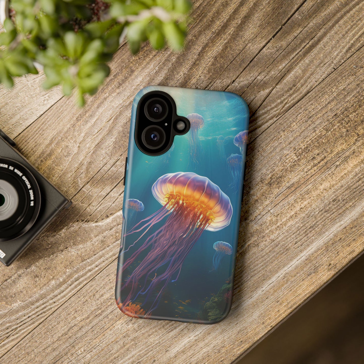 Vibrant Jellyfish iPhone Case - Fits iPhone 8, X, XR, 11, 12, 13, 14, 15, 16 Pro, Max, Mini - Stunning Ocean Art Case for iPhone Lovers