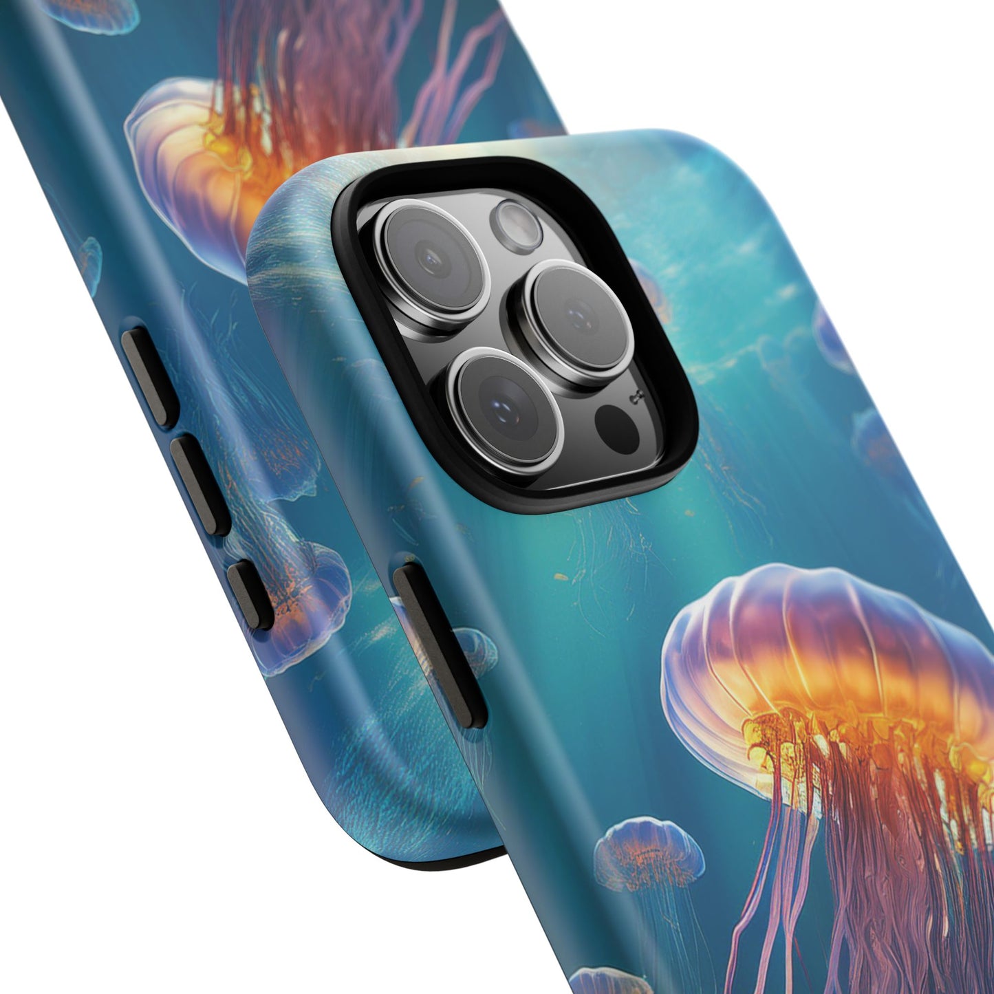 Vibrant Jellyfish iPhone Case - Fits iPhone 8, X, XR, 11, 12, 13, 14, 15, 16 Pro, Max, Mini - Stunning Ocean Art Case for iPhone Lovers