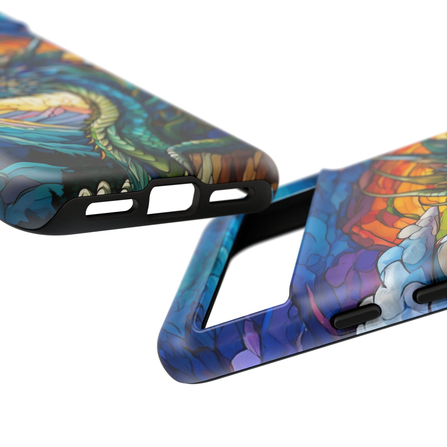 Stained Glass Design Dragon Case | Fantasy Art Google Pixel 8 Pro, 8, 7, 6 Pro, 6, 5 5G | Unique Protective Phone Cover for Pixel Users