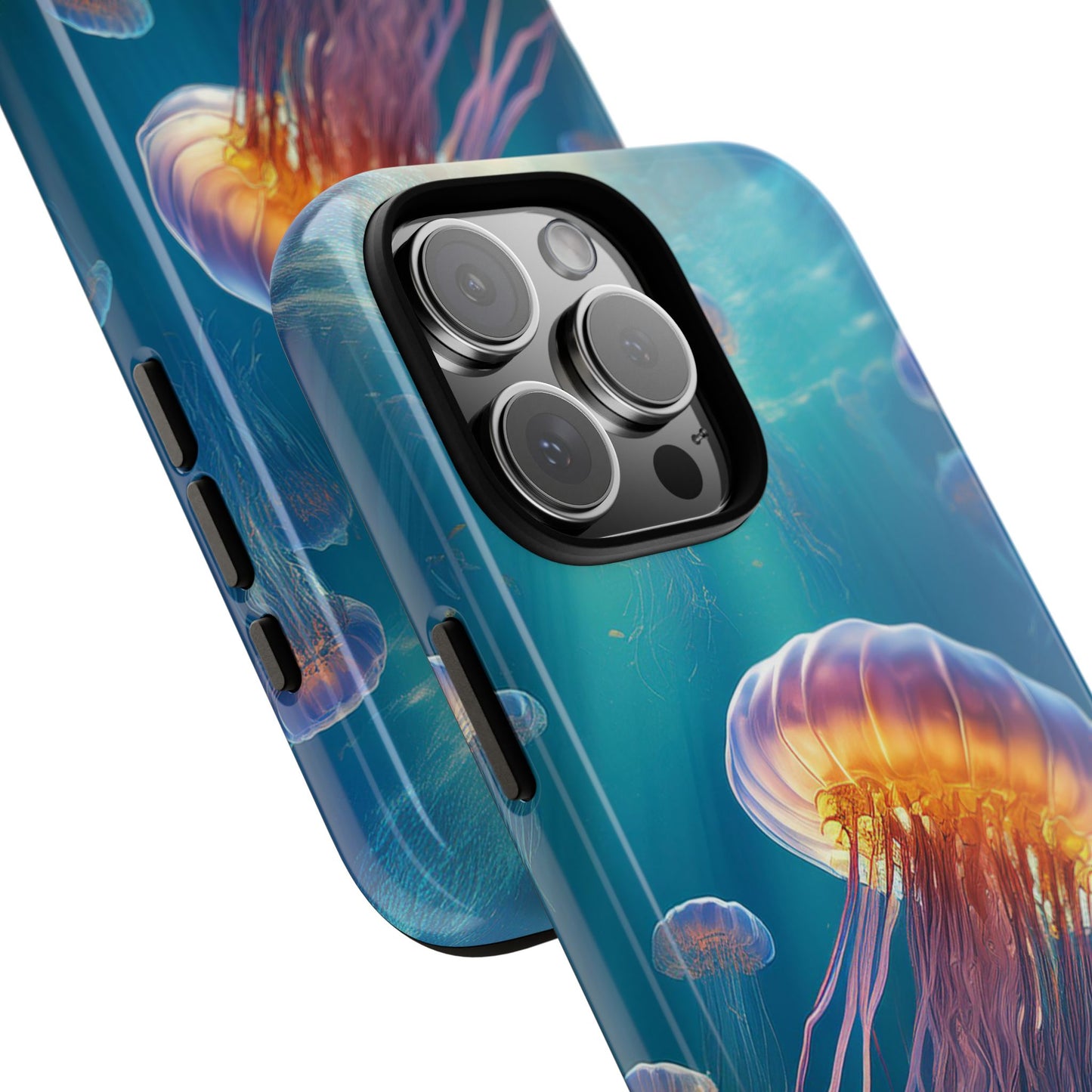Vibrant Jellyfish iPhone Case - Fits iPhone 8, X, XR, 11, 12, 13, 14, 15, 16 Pro, Max, Mini - Stunning Ocean Art Case for iPhone Lovers