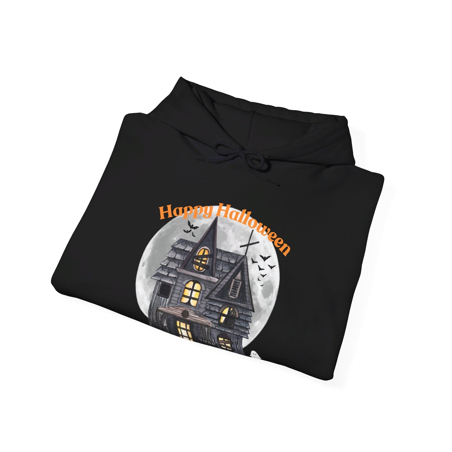 Custom Designed Unisex Happy Halloween Hooded Sweatshirt - Celebrate Halloween in Style