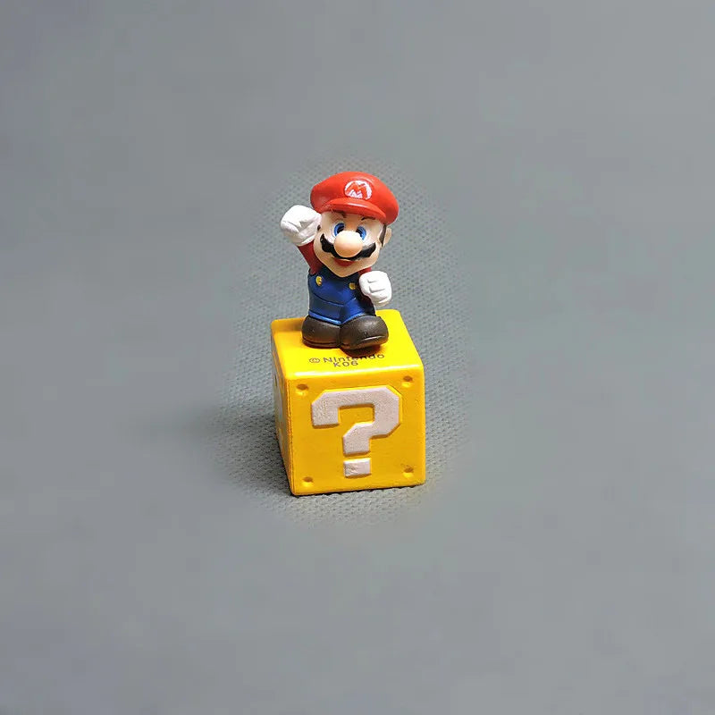 5pcs/set Super Mario Bros Game Action Figures Toys Luigi Yoshi Bowser PVC Model Collection Kids Toy Mini Figures Christmas Gifts