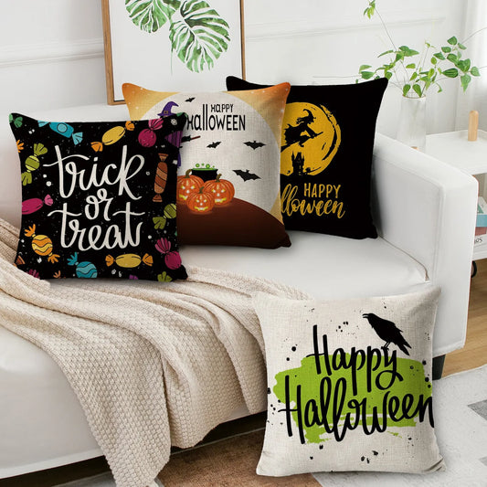 Halloween Pumpkin Print Pillowcase