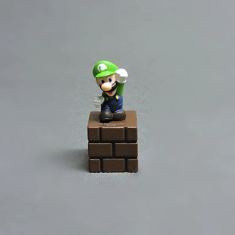 5pcs/set Super Mario Bros Game Action Figures Toys Luigi Yoshi Bowser PVC Model Collection Kids Toy Mini Figures Christmas Gifts