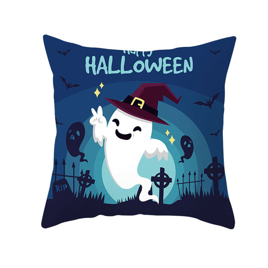 Halloween Devil Print Cushion Cover